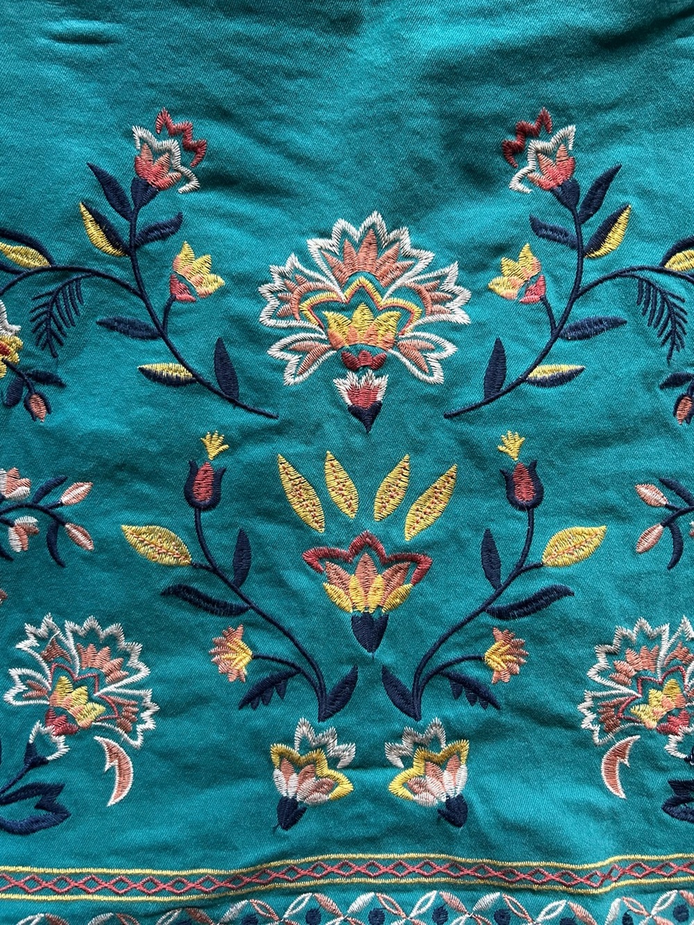 70s Inspired Embroidered Skirt - Picture 2 of 5